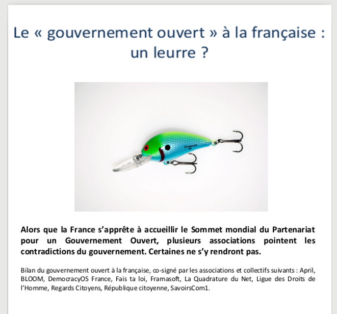 Bilan du gouvernement ouvert français